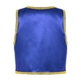 thumbnail image 2 of JanJean Kids Boys Open Front Vest Fairytale Theme Party Waistcoat Tops Arabian Prince Fancy Dress Up Blue 14, 2 of 5
