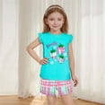 thumbnail image 7 of Summer Outfits for Girls Size 8-9 Cute Ruffle Cotton Graphic Tees Shorts 2 Piece Outfits Clothes Set Blue, 2 Y, 7 of 7