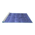 thumbnail image 2 of Ahgly Company Machine Washable Indoor Square Oriental Blue Industrial Area Rugs, 6' Square, 2 of 4