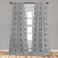 thumbnail image 5 of Ambesonne Ethnic Curtains, Culture Motifs, Pair of 28"x84", Black White, 5 of 5
