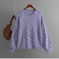 thumbnail image 2 of ChaoHeng Pullover Sweaters for Women Plus Size Clearance,Women's Casual Leopard Print V-neck Knitted Button Long Sleeved Cardigan Sweater Top Coat Top(Purple,Free Size), 2 of 9