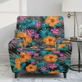 thumbnail image 2 of Xixirimido Orange Hibiscus Plumeria Pattern Recliner Chair Cover, 4-Pieces Stretch Recliner Covers for Recliner Chair Soft Reclining Chair Slipcover Furniture Protector for Pets Kids, 2 of 8