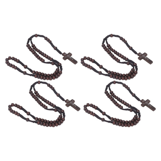 Rosarios Católicos De Madera, Estilo Unisex, Regalos Religiosos, Textura De Madera única Natural, Rosario De Cruz De Madera Para Hombres Y Mujeres Amonsee Otros