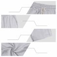 thumbnail image 6 of cfhntfmh Linen Cargo Pants for Men Summer Casual Drawstring Elastic Waist Shorts Loose Fit Bermuda Shorts Streetwear, 6 of 7