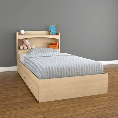 Twin Maple Headboard - Alegria Twin Bookcase Headboard, Maple