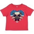 thumbnail image 3 of Inktastic Pug Dog Patriotic US Flag Heart Boys or Girls Toddler T-Shirt, 3 of 5