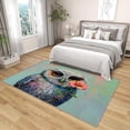 thumbnail image 4 of 4x5 Rug, Owl Rug Washable Non Slip Soft for Living Room Bedroom, Cute Cartoon Bird Area Rug, Girls Floral Animal Carpet, Owl Home Decor & Gifts, 4 of 7