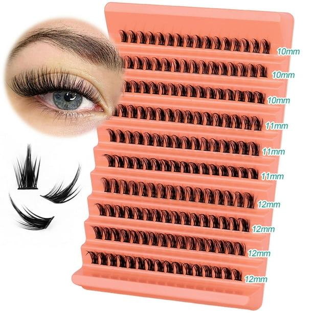 Pestañas rizadas en forma de D, naturales y bonitas, con tiras finas y suaves que se pueden reutilizar.