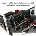thumbnail image 3 of PCI-E X16 To M.2 M-key NVME X4 SSD RAID Array Expansion Adapter Split Card Four Slots Support 2242/2260/2280/22110 With Turbofan, 3 of 8