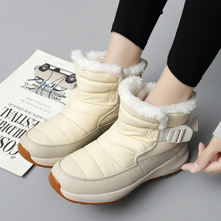 Oyedens Platform Ski Snow Boots for Women Girls Thermal Plush