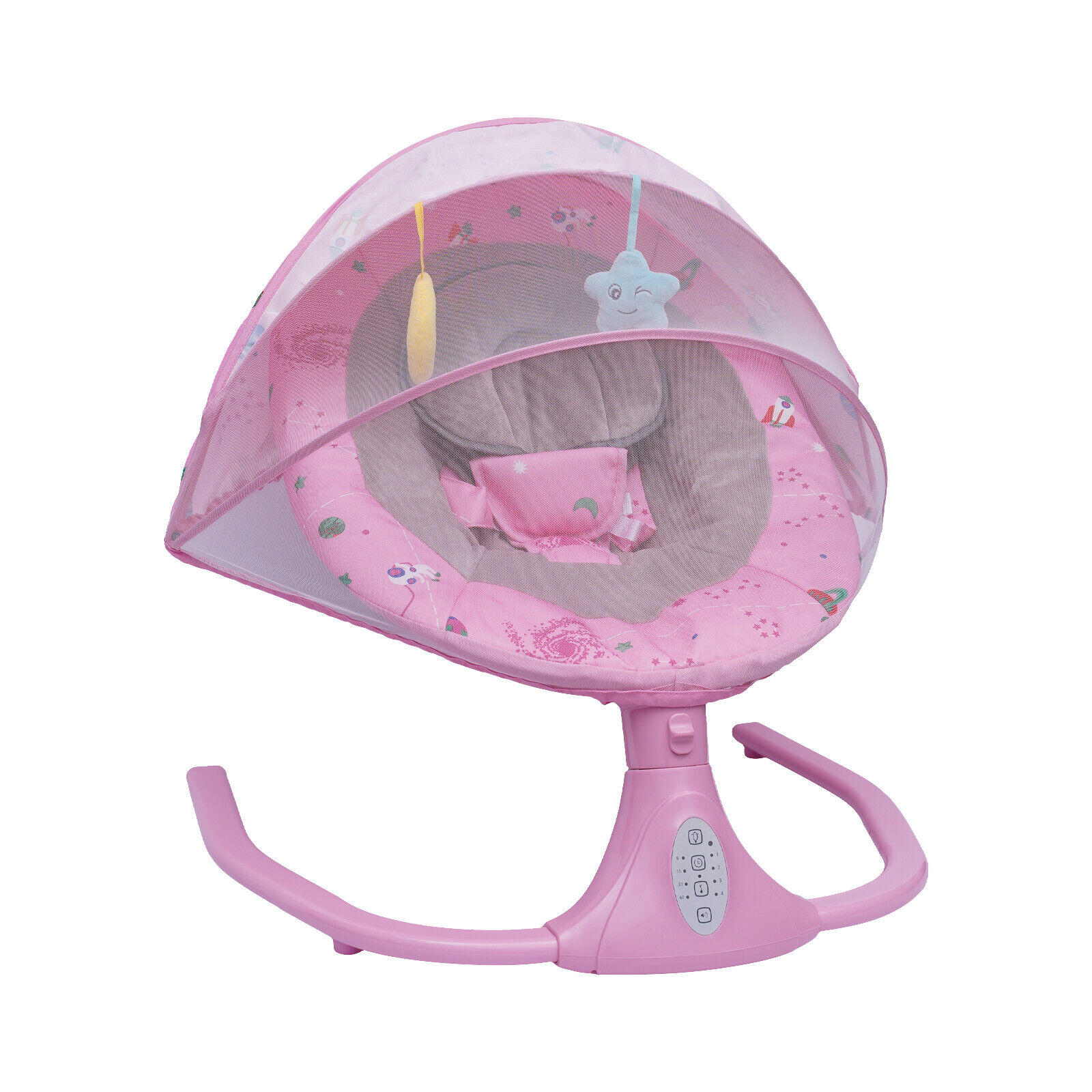 TFCFL Portable Electric Baby Swing Cradle Rocker Newborn Comfort Sleep Chair Crib Music Seat Pink - image 5 of 8