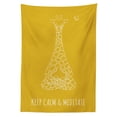 thumbnail image 3 of Ambesonne Keep Calm Tablecloth Rectangular Table Cover, Meditating Giraffe, 60"x84", Earth Yellow White, 3 of 4