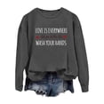 thumbnail image 5 of Mode Décontractée pour Femmes, Couleur Unie, Manches Longues, Imprimé Lettre, Col Rond, Chandail à Capuchon à Fermeture Éclair, Veste Active, Chandails en Molleton pour Femmes, 5 of 5