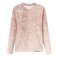 thumbnail image 4 of Womens Plus Size Tops 3/4 Sleeve Round Neck Easter Printed Casual T-shirt Rose Gold XL, 4 of 4