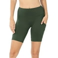 thumbnail image 3 of Womens High Waist Workout Biker Running Yoga Shorts w Pockets, 3 of 6