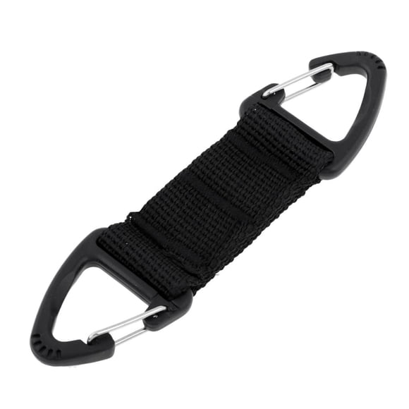 Clip Mosquetón shamjiam negro Hebilla de las correas de nylon