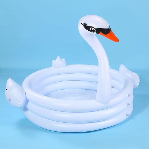 Inflable Pipefish Cisne Gigante – Flotador De Piscina Para Niños Y Adultos, Con Parche De Reparación