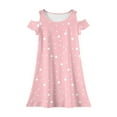 thumbnail image 5 of XADYUY Summer Dress for Girls 14-16 Casual A-Line Sleeveless T-Shirt Dress for School Polka Dot Crew Neck Swing Holiday kids sundresses girls 4-16,Pink 7-8 Years, 5 of 6