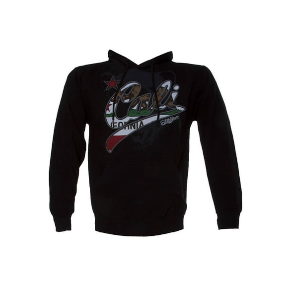 Konflic Mens Cali Script Bear Shadow Hooded Sweatshirt - Large