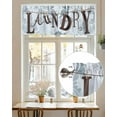 thumbnail image 7 of Laundry Valances for Windows Vintage Flower Country Style Valance Rod Pocket Light Filtering Short Window Treatments Curtains for Kitchen Bathroom Living Room Bedroom, 1 Panel, 60 x 18 Inch, 7 of 7