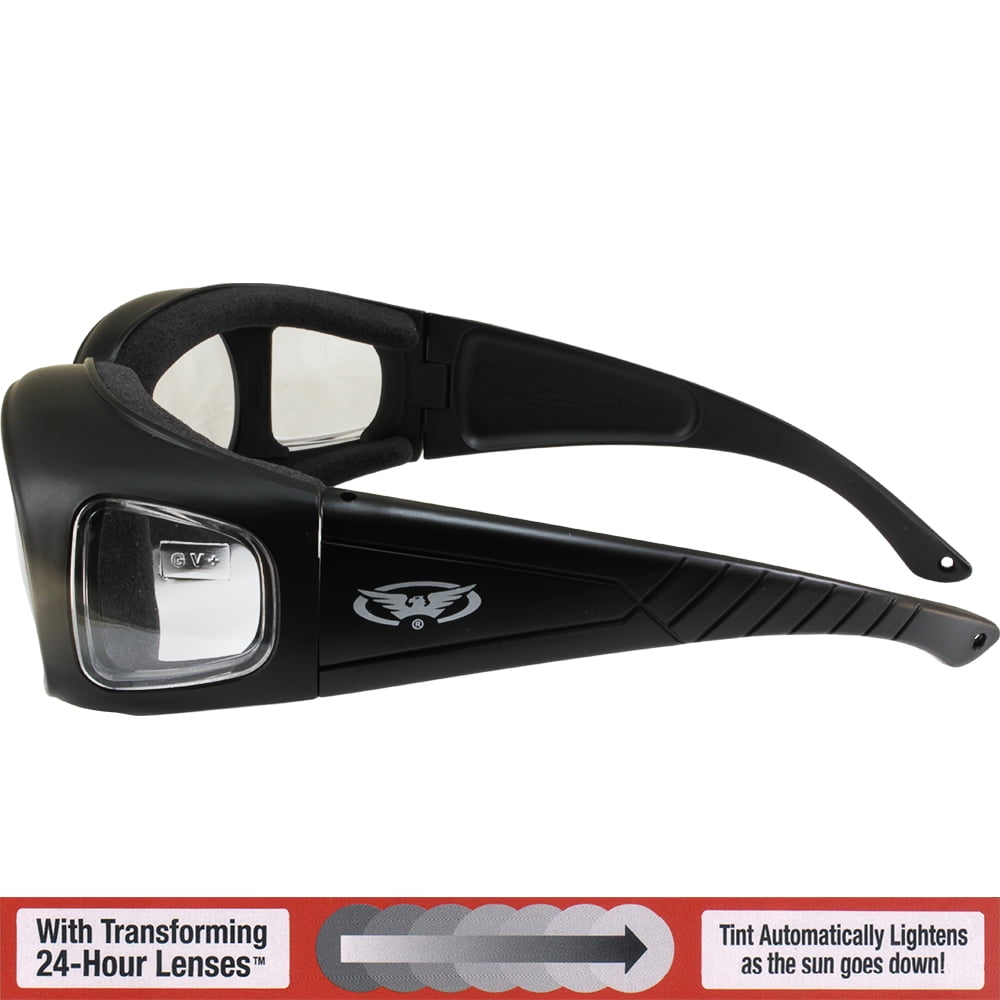 Global Vision Outfitter 24-Hour Motorcycle Riding Safety Sunglass Photochromic Lense ANSI Z87.1+ 