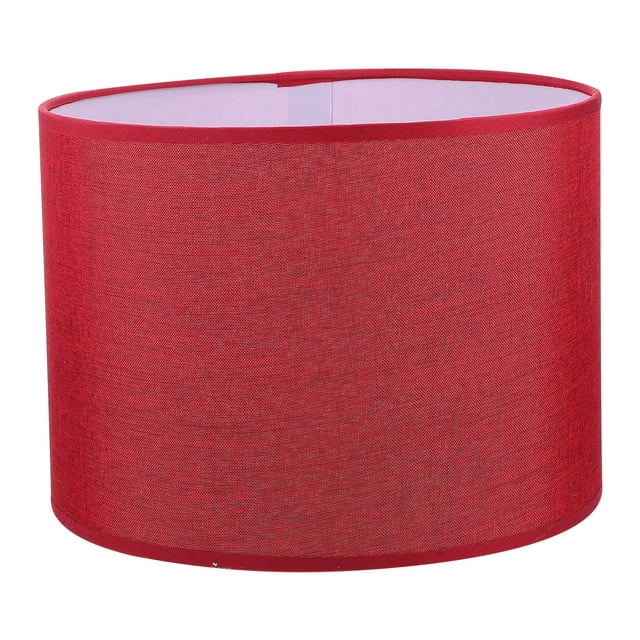 UPGRATOR European Style Fabric Lampshade Simple Lampshade With Circular Wine Red For Hotel 1Pack