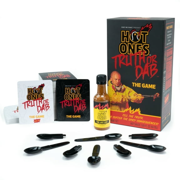 Hot Ones Truth or Dab the Game - Hot Sauce Included (Ages 17 )