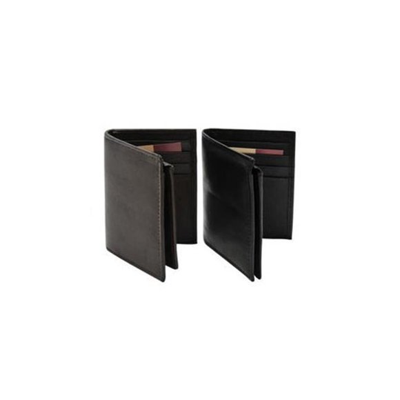 Blackcanyon Outfitters BCO5654RFID RFID Bifold Wallet with L-Shape, Black & Brown