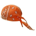 thumbnail image 3 of freneci Skull Cap Breathable Head Cover Headscarf for Men Women Sweat Wicking Beanie Orange, 3 of 8