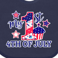 thumbnail image 4 of Inktastic My 1st 4th of July with Stars and Cupcake Boys or Girls Baby Bib, 4 of 4
