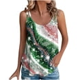 thumbnail image 2 of Jsaierl Independence Day Tops for Women Casual Elegant Sleeveless Tank Top Patriotic Red White and Blue Graphic Camisole Soft Spaghetti Strap Blouses Vest, 2 of 6