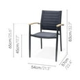thumbnail image 6 of Urban Elements Brighton Beach 4-Piece Aluminum and Teak Wood 100% FSC Patio Dining Chair Set, 6 of 10