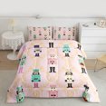 thumbnail image 2 of Castle Fairy Cartoon Nutcracker Girl 3 Pieces Queen Comforter Set,Geometric Plaid Ultra Soft Bedding Sets,Merry Christmas Bedding Comforter Set,Breathable Home Decor, 2 of 8