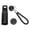Black, variant on Riousery Portable Pocket Ashtray with Keychain Lanyard Retractable Circular Aluminum Alloy Mini Windproof Ash Holder for Travel Camping Hiking Outdoors, Blue (1.3 inches / 33 mm)
