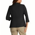 thumbnail image 6 of qucoqpe Blazers for Women Fall Fashion 2025 Lightweight 3/4 Sleeve Slim Elegant Casual Business Work Jacket Cozy Lapel Button Blazer Coat with Pockets, 6 of 7