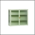 thumbnail image 6 of 27.56"Glass Doors Modern Two-door Wall Cabinet with Featuring Three-tier Storage for Entryway Living Room Bathroom Dining Room,Mint Green, 6 of 11