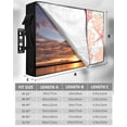 thumbnail image 7 of Outdoor TV Cover 52 to 55 Inch Weatherproof, Coral Red Pastel Aqua Coastal Waterproof TV Screen Protector for Outside Decor with Zipper and Pocket 52"L x 30"H , Ocean Animals Pattern, 7 of 7