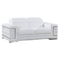 thumbnail image 2 of 71" Sturdy White Leather Loveseat, 2 of 2