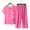Hot Pink, variant on NMMUED Women's Embroidered Cotton Linen Two Piece Set for Seniors Short Sleeve Floral Top Wide Leg Pants Breathable Loose Fit Casual Summer Lounge Outfit Comfortable Daily Wear Women Lounge Set XXL