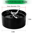thumbnail image 2 of 4X Blade Replacement Part Compatible for Magic- (250W, MB1001 Series) Blade Stainless Steel Blade, 2 of 7