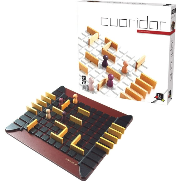 Quoridor / Jeu de Stratégie Abstrait pour Adultes et Familles / 8+ Ans / 2 à 4 Joueurs / 15 Minutes