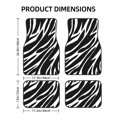 thumbnail image 2 of ZICANCN Waterproof Car Floor Mats Full Set, Zebra Animal Pattern Texture Automotive Carpet Mats for Vehicle Trucks Suv Jeep, 4 Pieces, 2 of 6