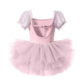 thumbnail image 6 of XXWXYD Girls Tutu Dress Puff Short Sleeve 𝖳iered Tulle Ballet Dance Birthday Party Kids Toddler Solid Soft Princess Recital Performance Celebration Twirl Dress, 6 of 7