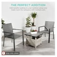 thumbnail image 6 of Yunken Set of 2 Stackable Outdoor Wicker Dining Chairs, All-Weather Armchairs with Steel Frame - Natural, 6 of 7