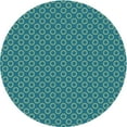 thumbnail image 1 of Ahgly Company Tapis Rond Lavable en Machine Intérieur Transitionnel Vert Cyan Foncé, 5 Pieds Rond, 1 of 7