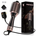 thumbnail image 1 of Cepillo secador de pelo PRITECH de doble voltaje, 1000 W, 4 en 1, iónico, 1 of 7
