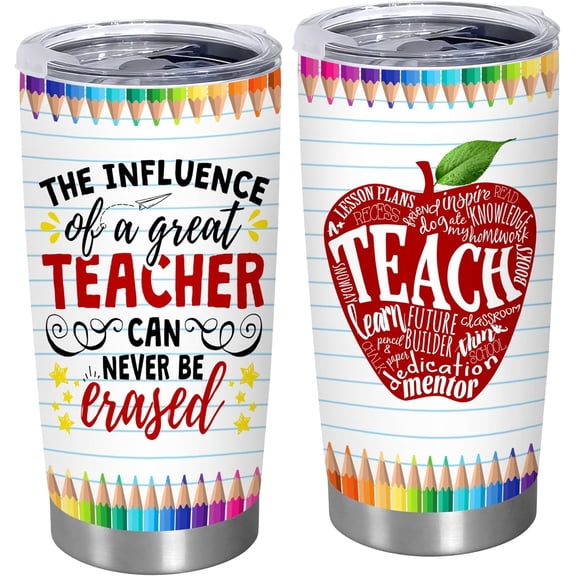 Teacher Appreciation Gifts - 20 oz Stainless Steel Insulated Coffee Tumbler with Lid - Gifts for Teachers, Thank You Graduation Birthday Daycare Retirement Gift for Women Teachers