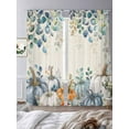 thumbnail image 3 of Thanksgiving Pumpkin Sheer Curtains 84 Inch Length 2 Panels Set for Living Room/Bedroom, Fall Eucalyptus Autumn Leaves Beige Curtain Sheers Drapes Rod Pocket Curtains Window Treatment Set 52''x84''x2, 3 of 7