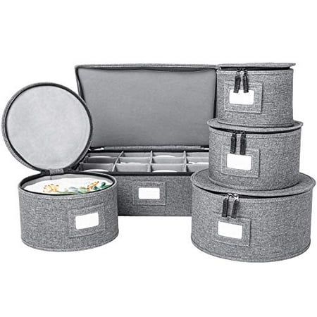 

Storagelab China Storage Set Hard Shell and Stackable Felt Plate Dividers Included Gray