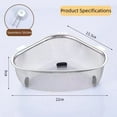 thumbnail image 4 of Kitchen Triangle Sink Strainer, Corner Sink Strainer, Multifunction Sink Drain Strainer Basket, Stainless Steel Food Catcher Strainer for Kitchen Waste, Vegetable, Fruits (Silver), 4 of 7